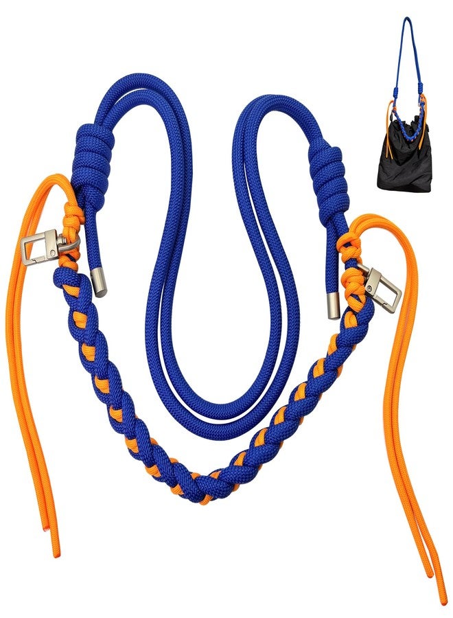 DAOSUN Dark Blue Paracord Rope Purse Straps Replacement Crossbody for Handbags, O Shape Adjustable Braided Bag Shoulder Strap Hand Woven Cross Body Purse Strap for Men & Women - Image 1